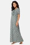 Naiduhall Cotton Full Length Nightdress - Light Green — thumbnail 2